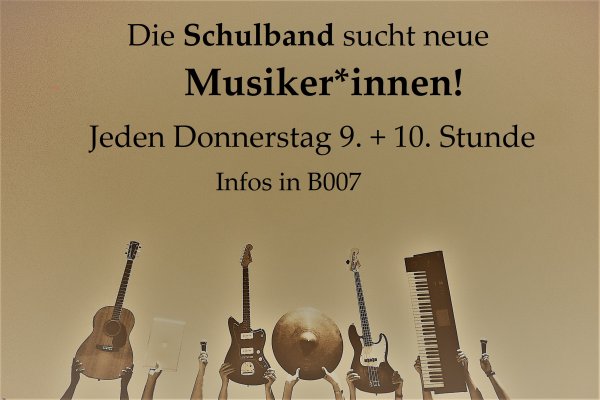 Foto: Die Schulband sucht Musiker*innen