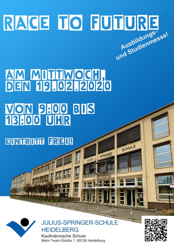 Plakat zur Ausbildungsmesse Race to Future 2020 RaceToFuture 2020